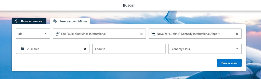 Tela de consulta da KLM para verificar disponibilidade de voos elegíveis para a tabela fixa latam voando delta